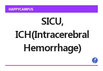 SICU, ICH(Intracerebral Hemorrhage) CASE STUDY