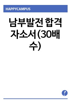 남부발전 합격자소서(30배수)