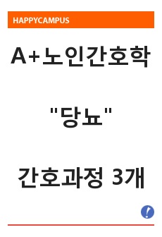 A+ 노안간호학: 당뇨(PTBD 삽입) (간호과정 3개)