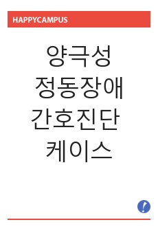 양극성 정동장애 간호진단 케이스