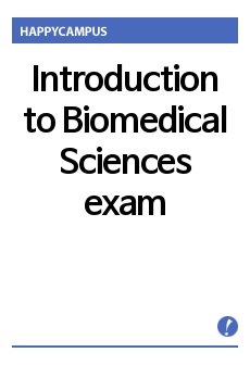 Introduction to Biomedical Sciences exam Q&A