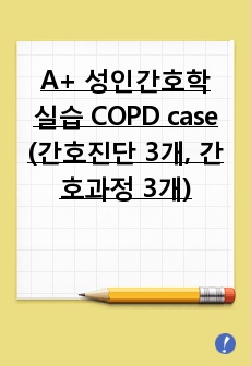 A+ 성인간호학 실습 COPD case (간호진단 3개, 간호과정 3개)