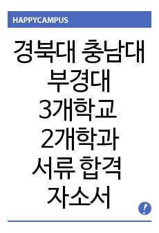 경북대 충남대 부경대 전기공학 전파정보통신공학 (공과대학 공통) 자소서