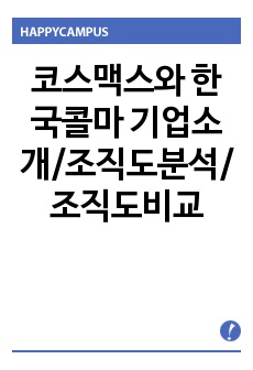 코스맥스와 한국콜마 기업소개/비교