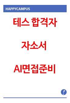 테스 합격자의 자소서 및 AI면접준비