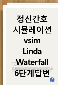 정신간호시뮬레이션vsim(Linda Waterfall/6단계 답변)