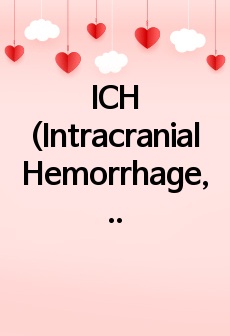 ICH (Intracranial Hemorrhage, 두개내 출혈) 케이스스터디 / 간호진단3개, 간호과정3개