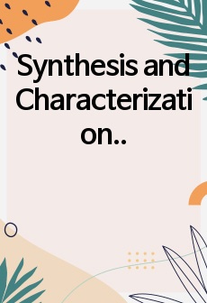 Synthesis and Characterization ZIF-8 and ZIF-67 예비보고서