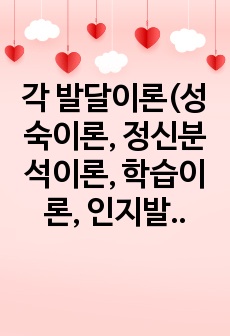 각 발달이론(성숙이론, 정신분석이론, 학습이론, 인지발달이론, 생태학적 이론)의 특징과 그에 근거하여 영유아 지도 시 시사하는 바가 무엇인지 기술하시오.