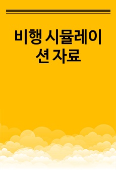 비행 시뮬레이션 자료