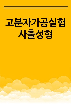 고분자가공실험 사출성형