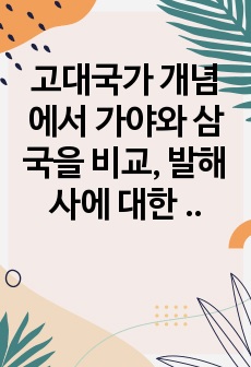 고대국가 개념에서 가야와 삼국을 비교, 발해사에 대한 여러나라의 인식을 정리,골품제 사회의 한계와 이를 극복하기 위하여 등장한 새로운 세력에 대한 자신의 견해