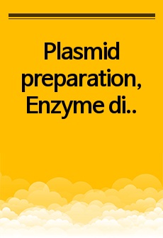 Plasmid preparation, Enzyme digestion - 중앙대 일반생물학실험 A+ 결과레포트