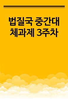 법질국 중간대체과제 3주차