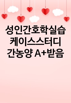 성인간호학실습 케이스스터디 간농양 A+받음