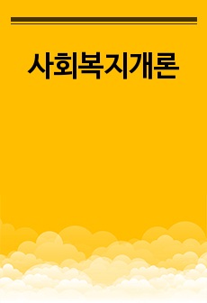 사회복지개론