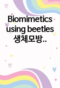 Biomimetics using beetles 생체모방기술 레포트