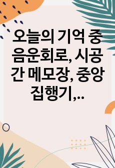 오늘의 기억 중 음운회로, 시공간 메모장, 중앙집행기, 일화완충기 중 두 개 이상이 사용된 에피소드를 골라 기술하고, 위 작업기억 요소가 어떻게 사용되었는지 설명하세요.