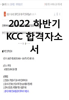 2022 하반기 KCC 합격자소서