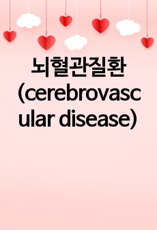 뇌혈관질환(cerebrovascular disease)