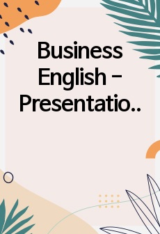 Business English - Presentation