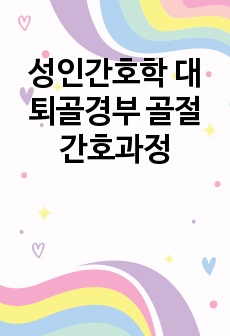 성인간호학 대퇴골경부 골절 간호과정