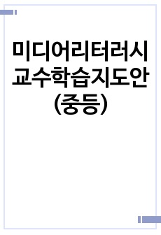 미디어리터러시 교수학습지도안(중등)