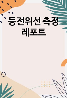 등전위선 측정 레포트