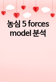 농심 5 forces model 분석