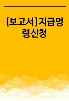 [보고서]지급명령신청