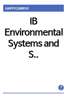 IB Environmental Systems and Societies Internal Assessment