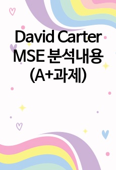 David Carter MSE 분석내용 (A+과제)