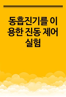 동흡진기를 이용한 진동 제어 실험