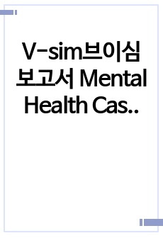 V-sim브이심 보고서 Mental Health Case Li Na Chen, part 2 - 환자정보요약/질환요약/간호우선순위/결과