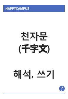 천자문(千字文)-해석, 쓰기