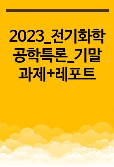 2023_전기화학공학특론_기말과제+레포트
