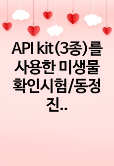 API kit(3종)를 사용한 미생물 확인시험/동정 진행- 황색포도상구균(Staphylococcus aureus)/ 살모넬라(Salmonella spp.)/ 리스테리아 모노사이토제네스(Listeria monocyto..