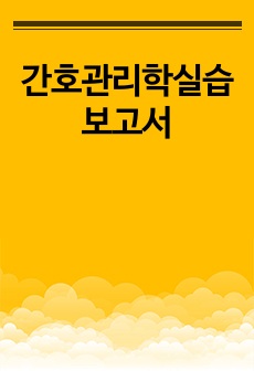 간호관리학실습 보고서