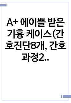 A+ 에이쁠 받은 기흉 케이스(간호진단8개, 간호과정2개)