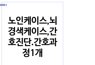 노인케이스,뇌경색케이스,간호진단.간호과정1개