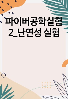 파이버공학실험2_난연성 실험