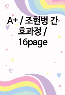 A+ / 조현병 간호과정 / 16page