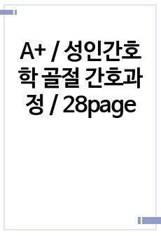 A+ / 성인간호학 골절 간호과정 / 28page