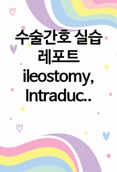 수술간호 실습레포트 ileostomy, Intraductal carcinoma breast