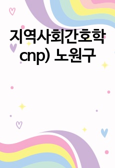 지역사회간호학 cnp) 노원구