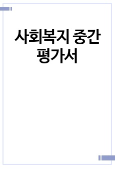 사회복지 중간평가서