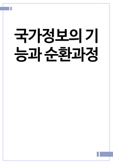 국가정보의 기능과 순환과정