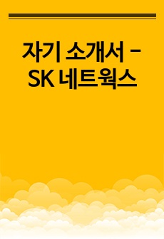 자기 소개서 - SK 네트웍스