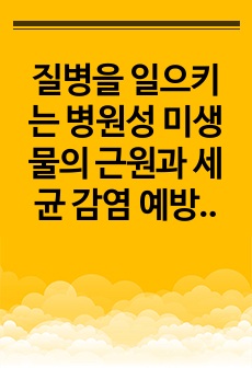 질병을 일으키는 병원성 미생물의 근원과 세균 감염 예방에 필요한 환경인자와 세균 감염 예방에 부정적인 환경인자에 대하여 토론해 보세요