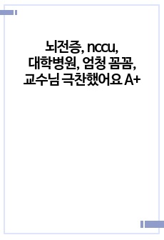 뇌전증 케이스 (진짜 꼼꼼해요)(A+)(nccu)